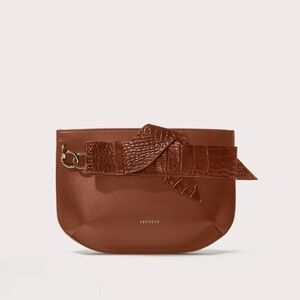 Senreve Poema Pouch Brown Vegan Leather Crossbody Bag